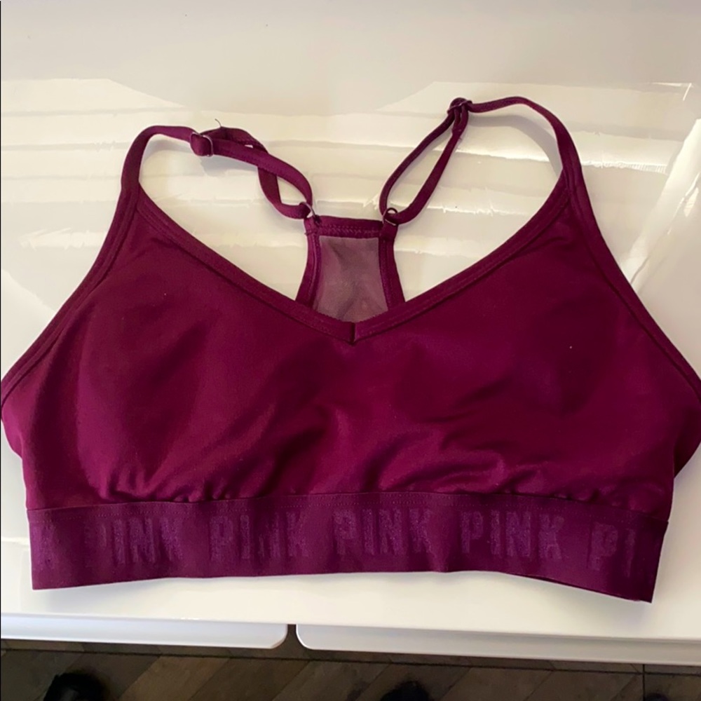 mauve victoria secret sports bra